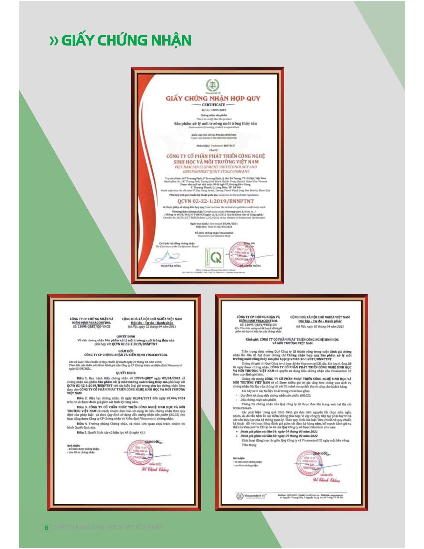 Giấy phép kinh doanh của Biotech